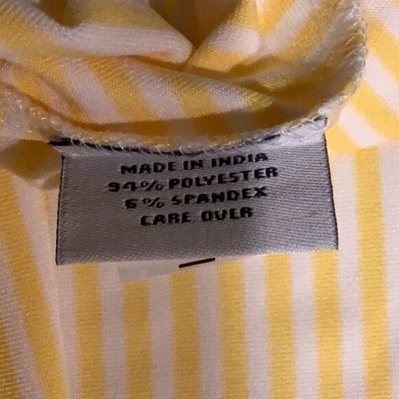 Kate Lord-Yellow Striped Golf Polo Shirt. Excellent Condition Size XL - Picture 4 of 4